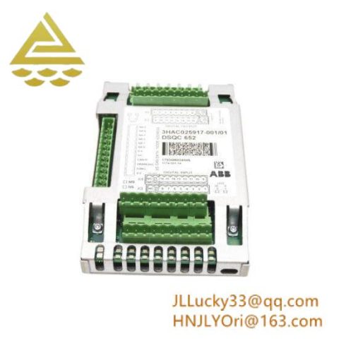 ABB DSQC652 | 3HAC025917-001/01 | I/O Unit, High-Performance Modular Automation Solution