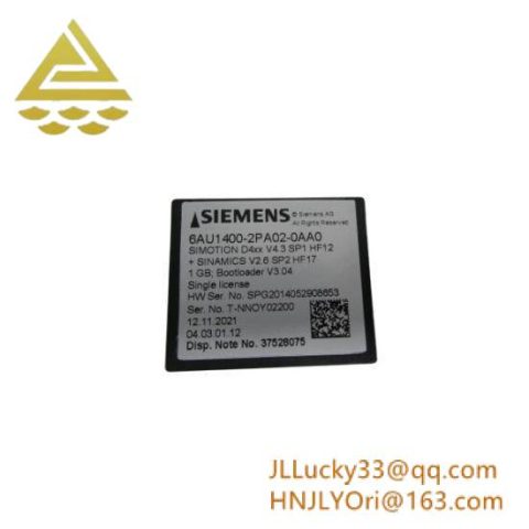 Siemens 6AU1400-2PA02-0AA0 CompactFlash Card, Industrial Control Applications